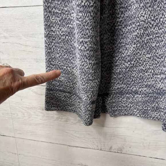 J Jill Pullover Womens Size Large Blue & White Marled Colorblock Cowl Neck - Picture 13 of 16